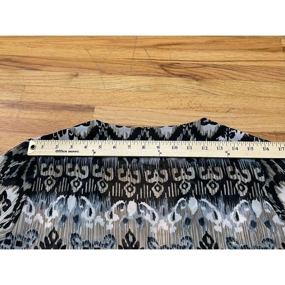 Raviya Women's L Beige Blouse Top Tunic Boho Embellished Beaded Cover Up - Picture 6 of 9